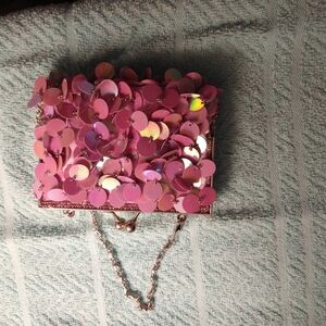 Lavender Sequin Small Clutch